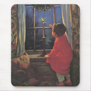 Tapis De Souris Veille de Noël vintage par Jessie Willcox Smith