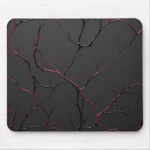 Tapis De Souris Veines noires et rouges