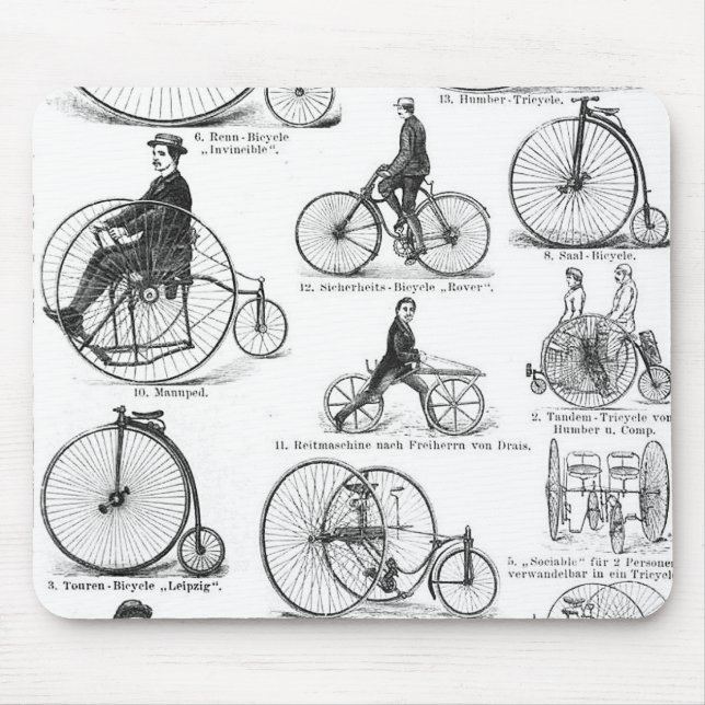 Tapis De Souris Vélo à grande roue Penny Farthing (Devant)