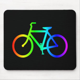 Tapis De Souris Vélo arc-en-ciel ombré brillant