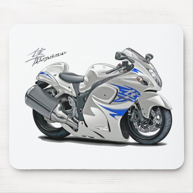 Tapis De Souris Vélo Blanc-Bleu de Hayabusa (Devant)