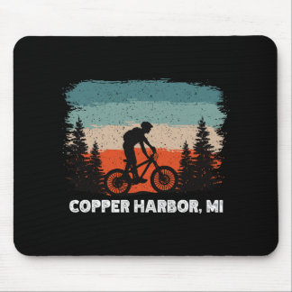 Tapis De Souris Vélo de montagne Rétro Coucher de soleil Vintage C