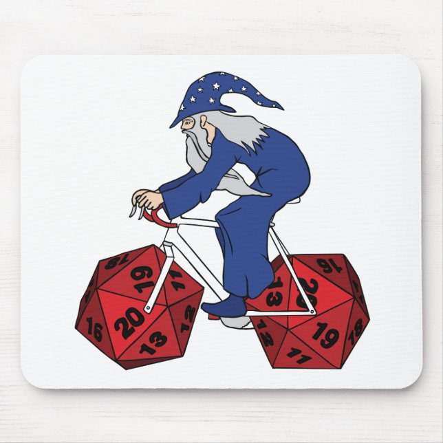 Tapis De Souris Vélo d'équitation de magicien avec 20 roues (Devant)