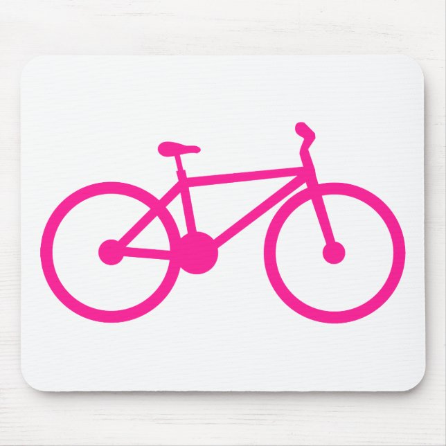Tapis De Souris Vélo rose chaud; vélo (Devant)