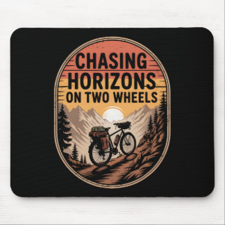 Tapis De Souris Vélotourisme En Plein Air VTT Poursuite Des Horizo