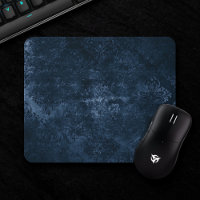 Velvety Navy Damask | Bleu foncé Grunge Baroque