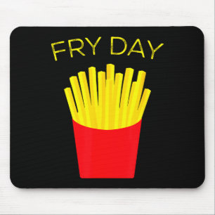 Tapis De Souris Vendredi Fou, Frites, Tgif Merci Mon Dieu C'est Ve