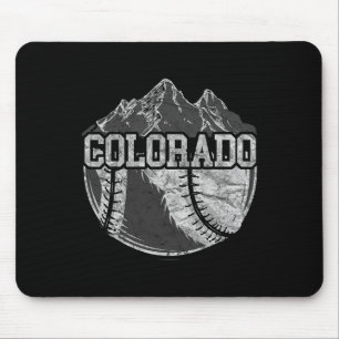 Tapis De Souris Ventilateur de baseball du Colorado Tee Montagnes