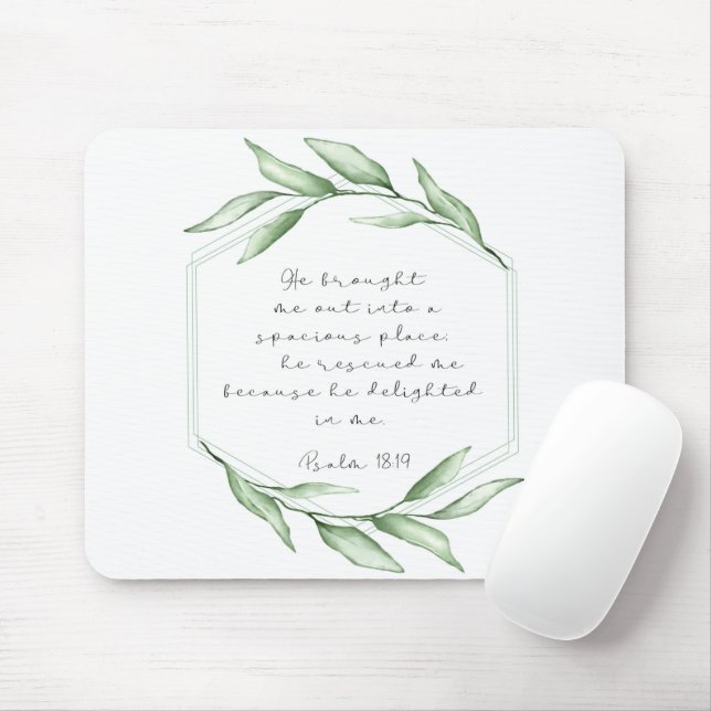 Tapis De Souris Verdure du verset biblique Pavé de la souris (Avec souris)