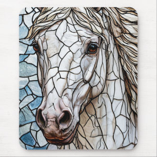 Tapis De Souris Verre coloré Cheval Blanc