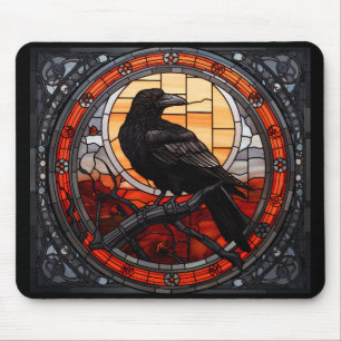 Tapis De Souris Verre Éffrayant Raven