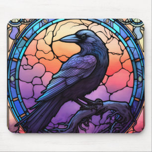 Tapis De Souris Verre Éffrayant Raven