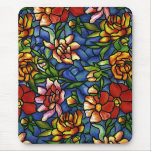 Tapis De Souris Verre souillé floral