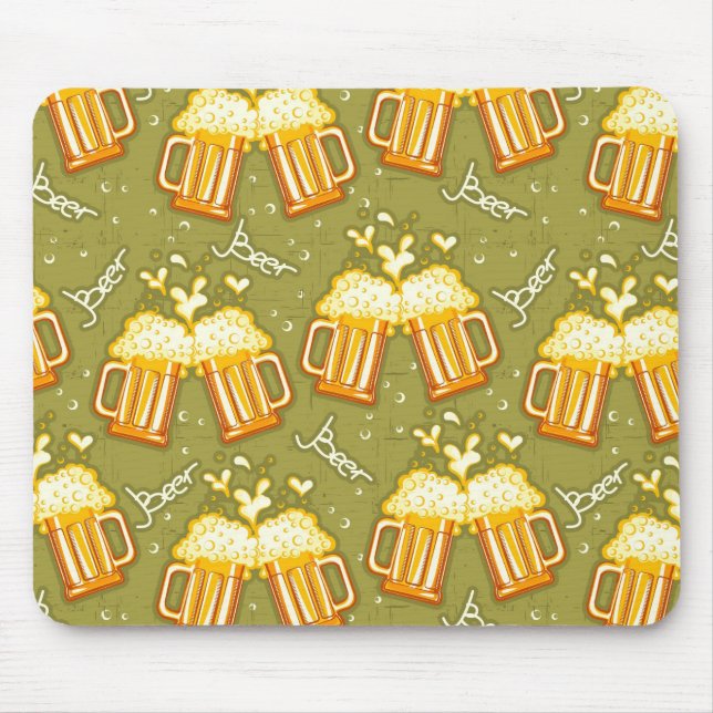 Tapis De Souris Verres de motif de bière (Devant)
