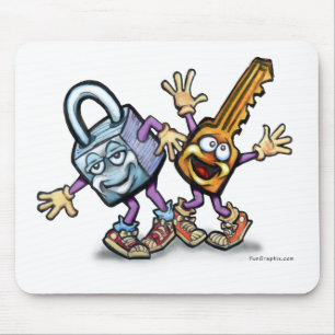 Tapis De Souris Verrouiller n clé