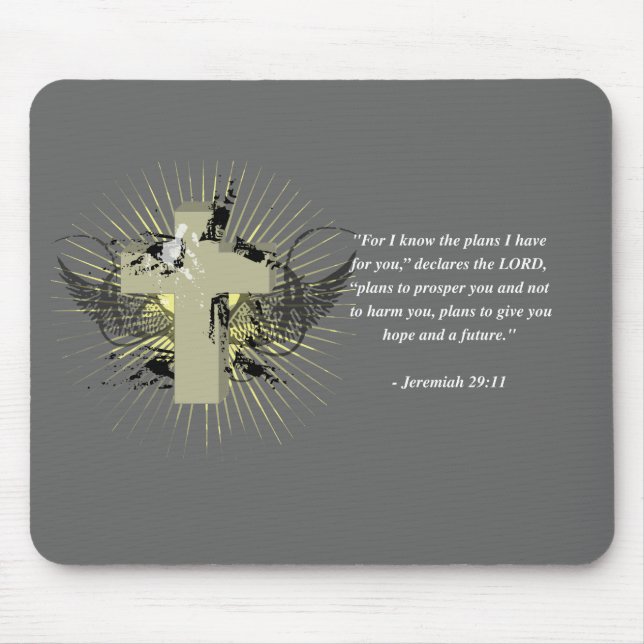 Tapis De Souris Vers de bible de 29:11 de JÉRÉMIE (Devant)