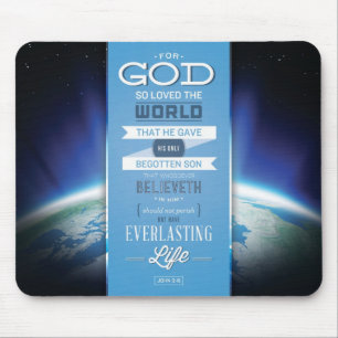Tapis De Souris Vers de bible de 3h16 de l'amour Mousepad - du