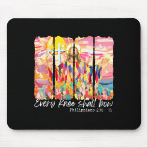 Tapis De Souris Verset biblique chrétien Chaque genou fléchira Pâq