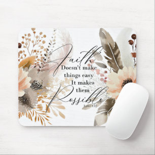 Tapis De Souris Verset biblique inspirant/Écriture Mousepad