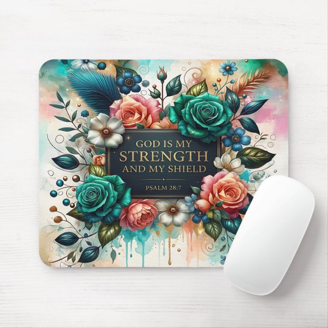 Tapis De Souris Verset de la Bible chrétienne (Avec souris)