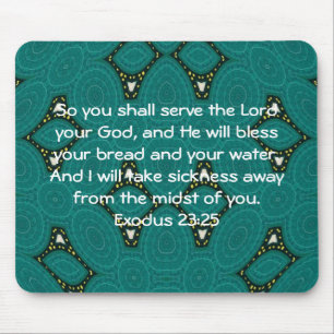 Tapis De Souris Versets de la Bible Guérir l'Écriture Citation Exo