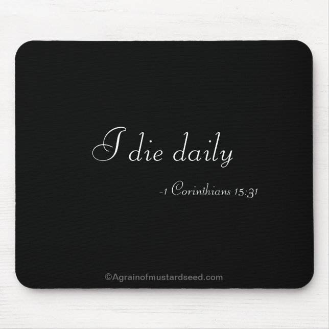 Tapis De Souris Versets de la Bible Parole de Dieu (Devant)