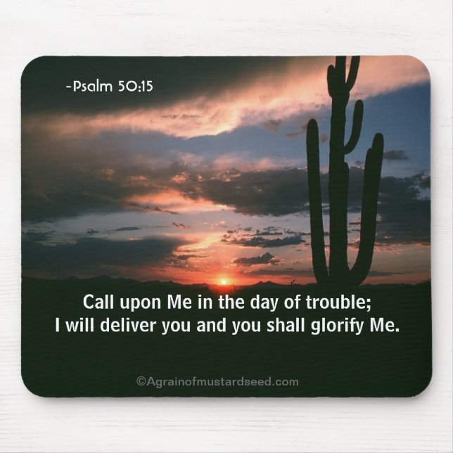 Tapis De Souris Versets de la Bible Parole de Dieu (Devant)