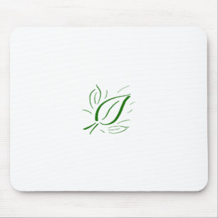 Tapis De Souris Vert de feuille de nature mini -