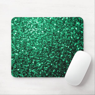 Tapis De Souris Vert émeraude paillettes scintillantes