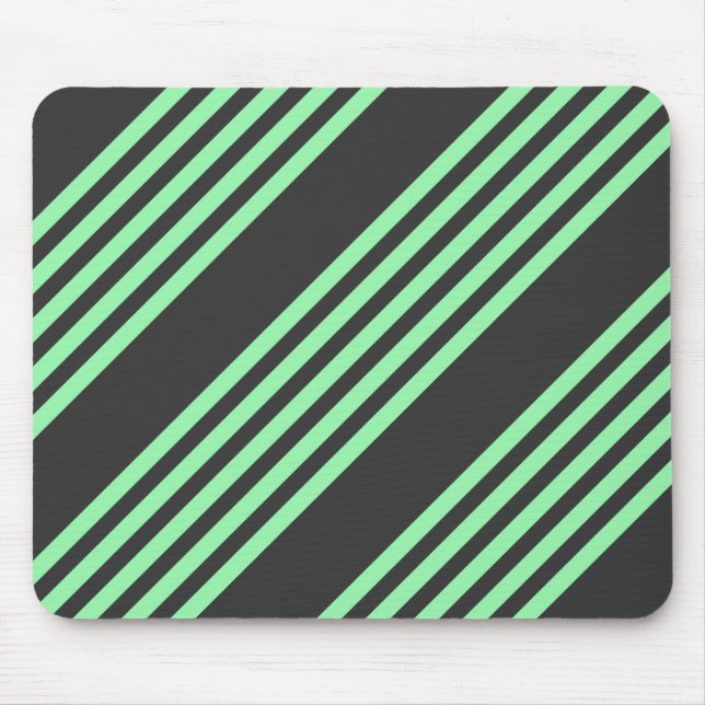 Tapis De Souris Vert et charbon de bois cinq bandes motif (Devant)