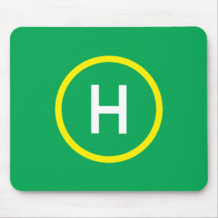 Tapis De Souris Vert solide de Mousepad d'héliport