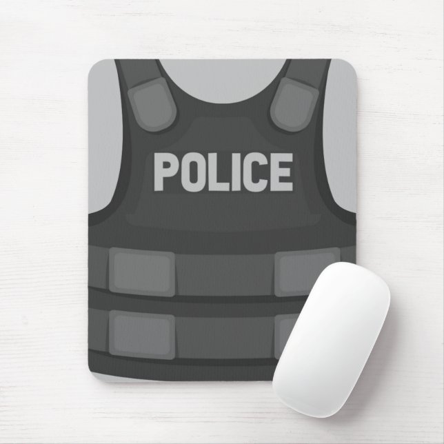 Tapis De Souris Veste de police (Avec souris)