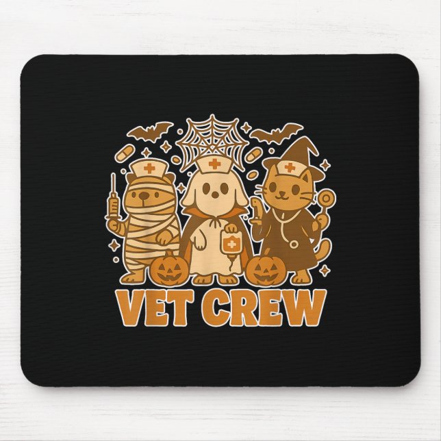Tapis De Souris Vet Crew Costume Halloween Chien Chat Capybara Ani (Devant)