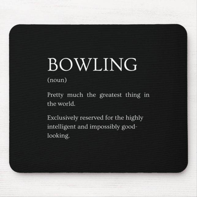 Tapis De Souris Vêtements Cadeaux Bowling Défis Humour Drôle Défin (Devant)