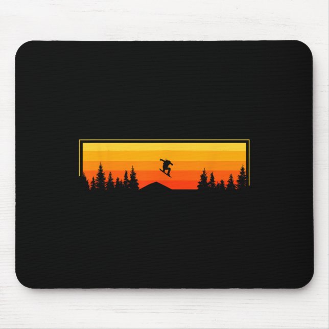 Tapis De Souris Vêtements de snowboard - Snowboard Snowboarder Sno (Devant)