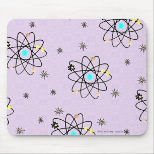 Tapis De Souris Vêtements et Cadeaux Rétro Années 50 Imprimé Atomi