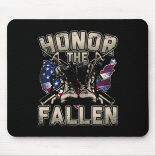 Tapis De Souris Vétéran Militaire Soldat Drapeau Américain Cadeau
