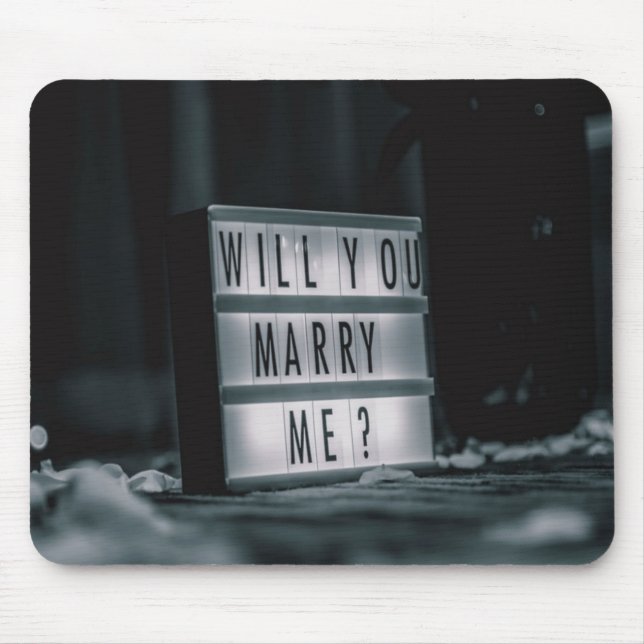 Tapis De Souris Veux-Tu M'Épouser ? Proposition de mariage romanti (Devant)