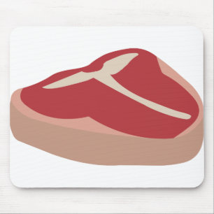 Tapis De Souris Viande Steak cru Protéine fraîche Porc Chop Beefst