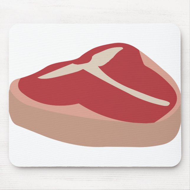 Tapis De Souris Viande Steak cru Protéine fraîche Porc Chop Beefst (Devant)