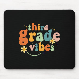 Tapis De Souris Vibes 3e année Équipe Rétro 1er jour de l'école
