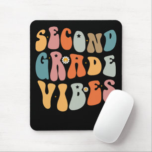 Tapis De Souris Vibes de deuxième année Retour à l'école École gro