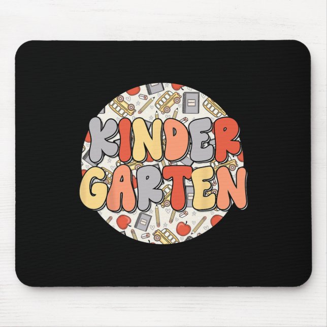 Tapis De Souris Vibes de jardin d'enfants super Enseignants rétro  (Devant)