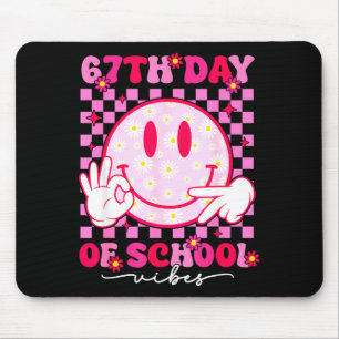 Tapis De Souris Vibes de la 67e journée d'école 67 Mème Visage sou