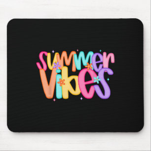 Tapis De Souris Vibes d'été Plage d'Hawaï Soleil Drôle de Vacances