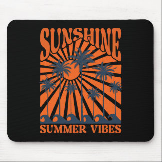 Tapis De Souris Vibes d'été, Vague de coucher de soleil, Paradis d