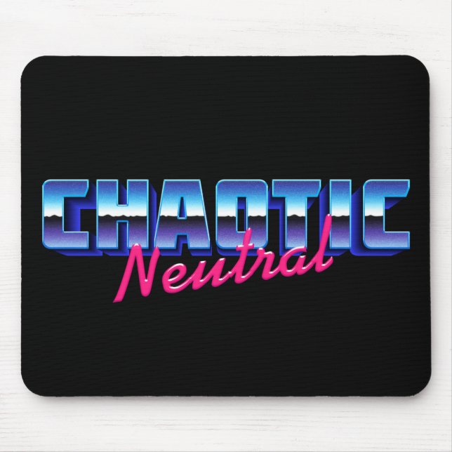 Tapis De Souris Vibes neutres chaotiques des années 80 (Devant)
