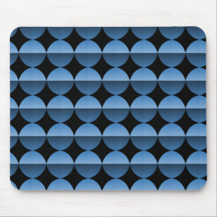 Tapis De Souris Vibrant bleu clair Retro Flair Mousepad