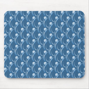 Tapis De Souris Vibrant Blue Fancy Flûtes Mousepad