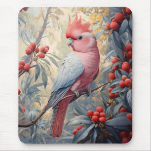 Tapis De Souris Vibrant Galah Cockatoo rose